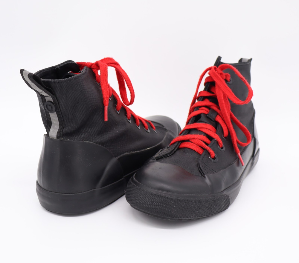 Hunter x Target Dipped Black Canvas High Top Rain Boots Men's Sz 6.5 Women's 8.5